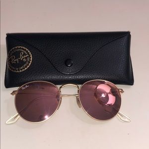 Rayban Round Metal Flash Lenses